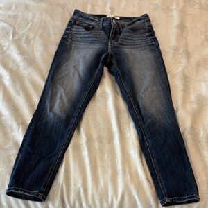 BKE Dark Blue Ankle Jeans